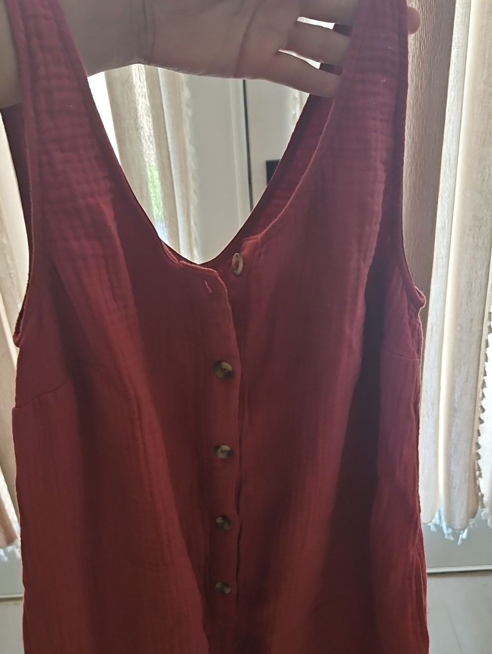 Ingrid & Isabel Rose Gauze Pinafore Jumper For Women